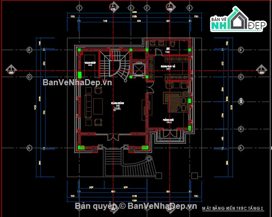 Biệt thự tân cổ điển 3 tầng,Bản vẽ biệt thự tân cổ điển,biệt thự 3 tầng cổ điển Pháp 10x11.5m,nhà 3 tầng 10x11.5m
