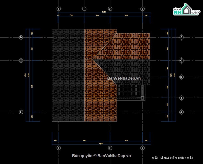 Biệt thự tân cổ điển 3 tầng,Bản vẽ biệt thự tân cổ điển,biệt thự 3 tầng cổ điển Pháp 10x11.5m,nhà 3 tầng 10x11.5m