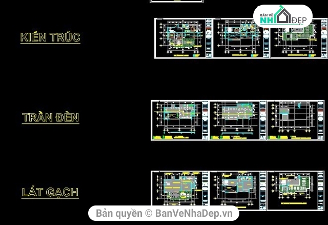biệt thự 3 tầng,mẫu bản vẽ biệt thự 3 tầng,file cad biệt thự 3 tầng kích thước 10.8x15.2m