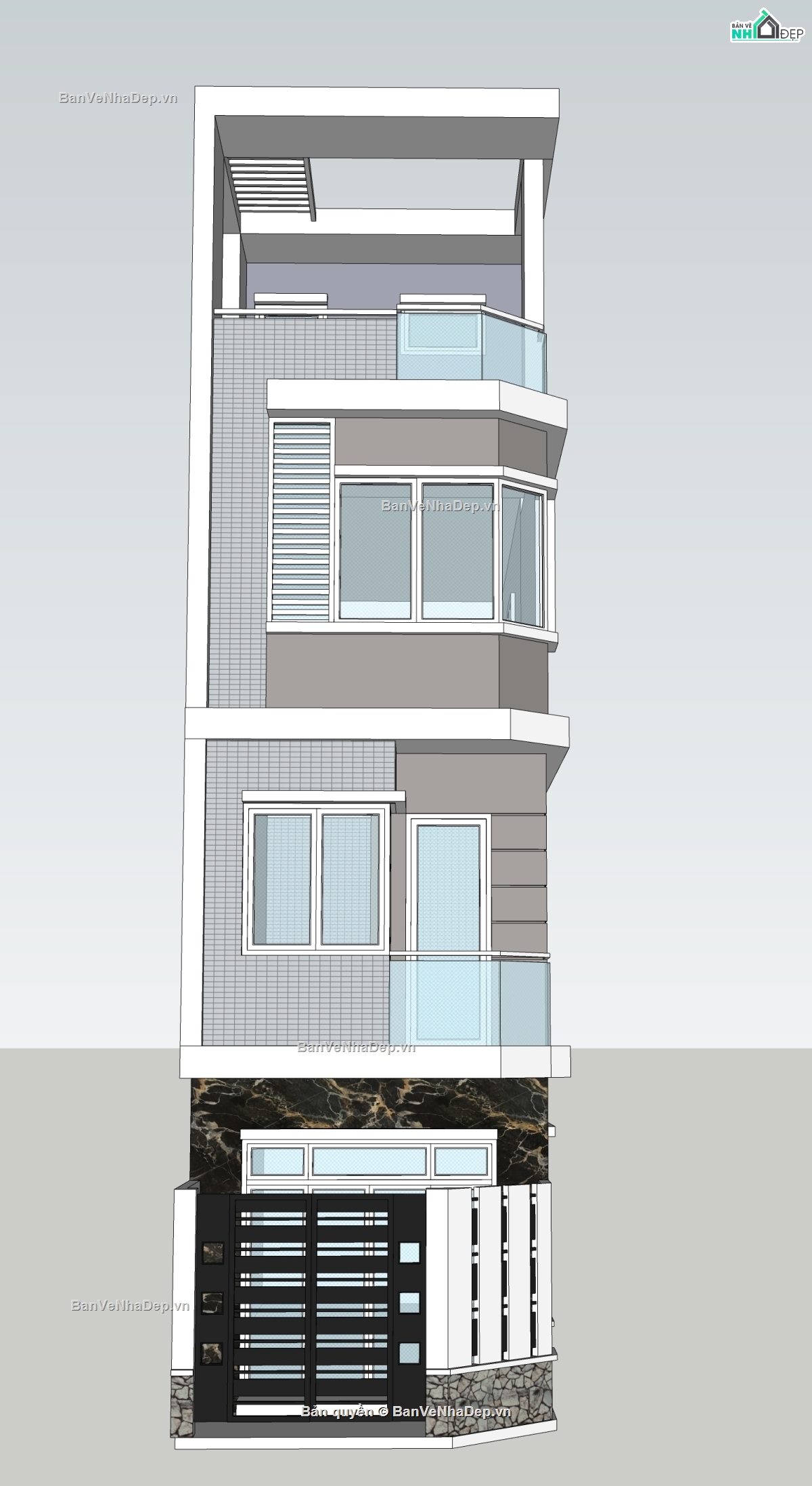 nhà phố 2 mặt tiền,nhà phố 4 tầng,cad nhà phố 4 tầng,file cad nhà phố 4 tầng