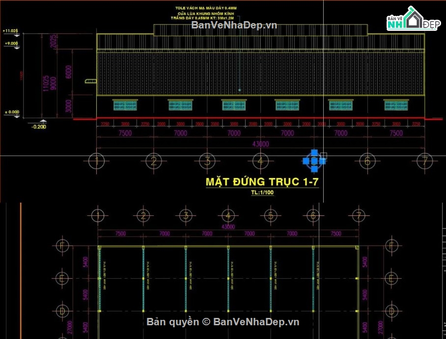 bản vẽ kiến trúc nhà xưởng,thiết kế nhà xưởng,Kết cấu nhà xưởng,xưởng công nghiệp