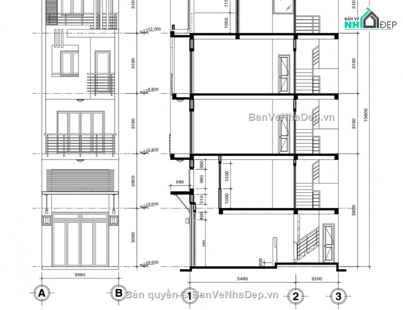 nhà 4 tầng,thiết kế nhà 4 tầng,thiết kế nhà phố 4 tầng,nhà phố 4 tầng