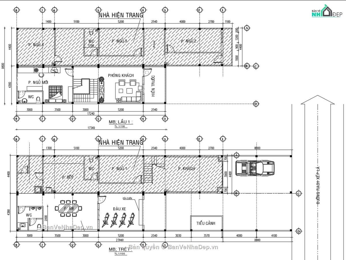 Bản vẽ nhà phố đẹp,Bản vẽ nhà phố tân cổ điển,Bản vẽ nhà phố 3 tầng tân cổ điển