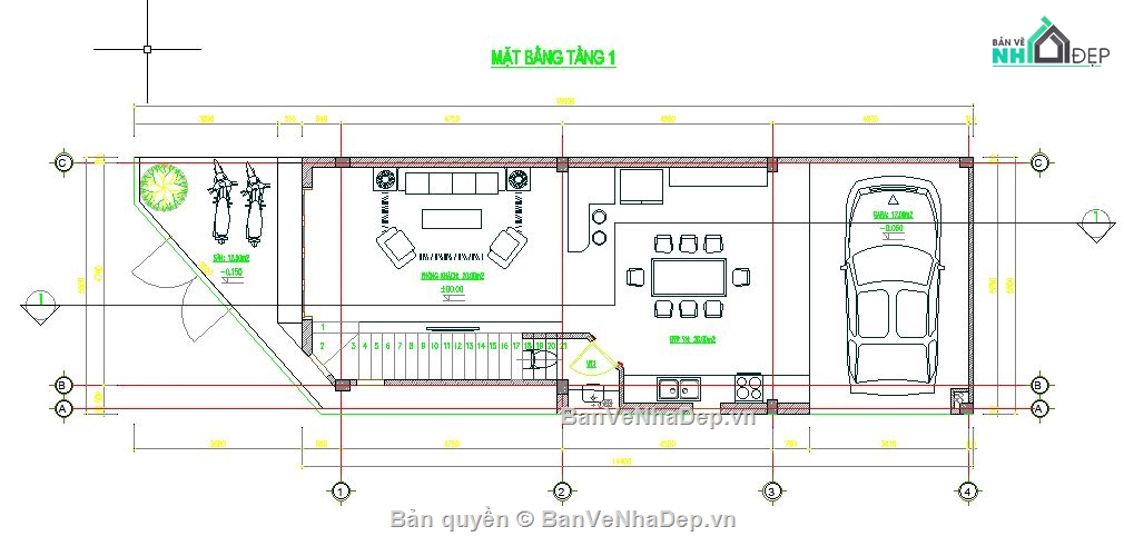 nhà phố 3 tầng,kiến trúc nhà phố 3 tầng,nhà phố hiện đại