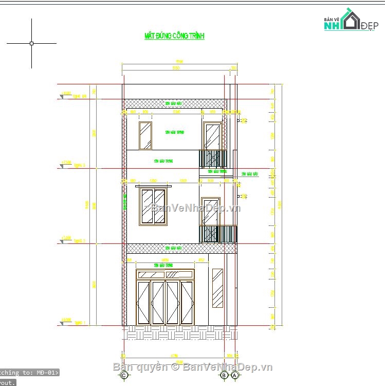 nhà phố 3 tầng,kiến trúc nhà phố 3 tầng,nhà phố hiện đại