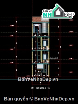 Bản vẽ nhà phố,nhà 4 tầng,nhà phố 4 tầng cad,file cad nhà phố 4 tầng
