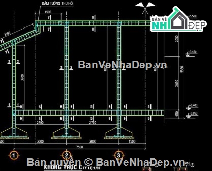 nhà thờ họ 5 gian,file cad nhà thờ họ 5 gian,nhà thờ họ 5 gian file cad