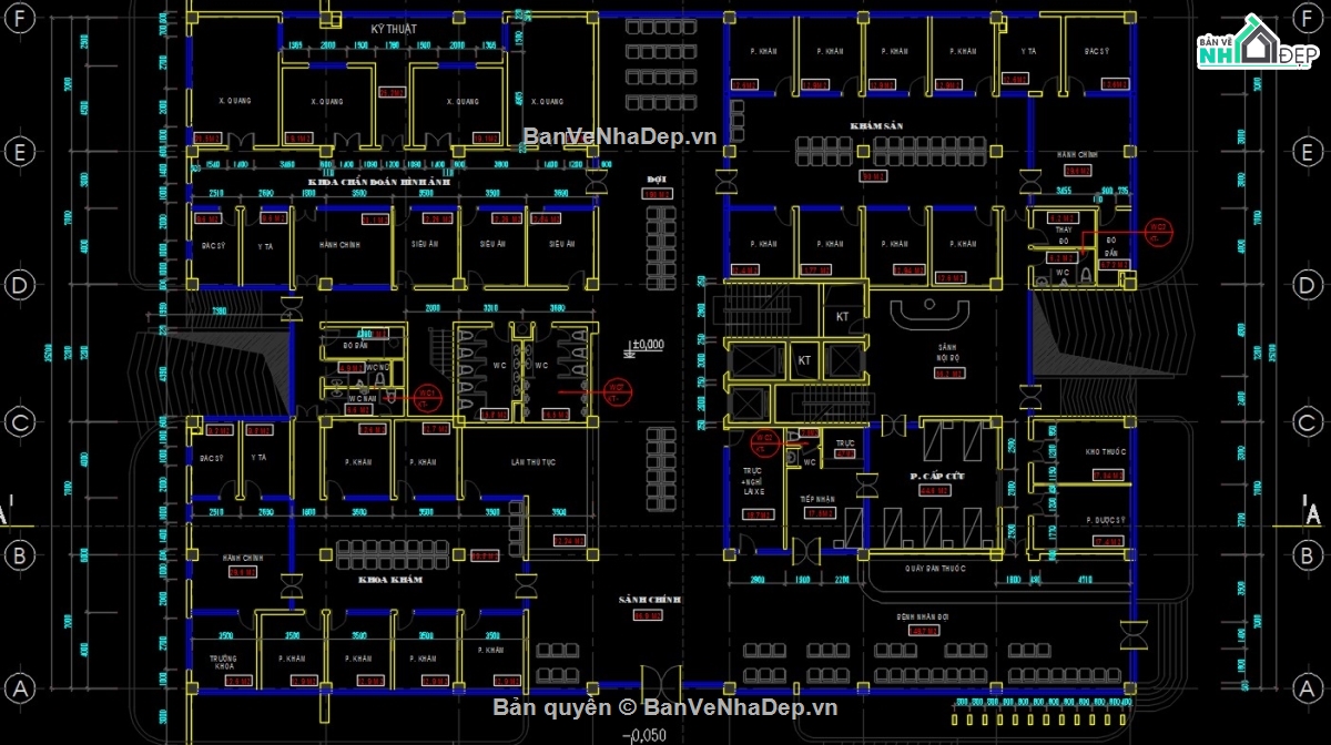 bản vẽ bệnh viện đa khoa,thiết kế bệnh viện,BVTC bệnh viện,bản vẽ bệnh viện tâm anh