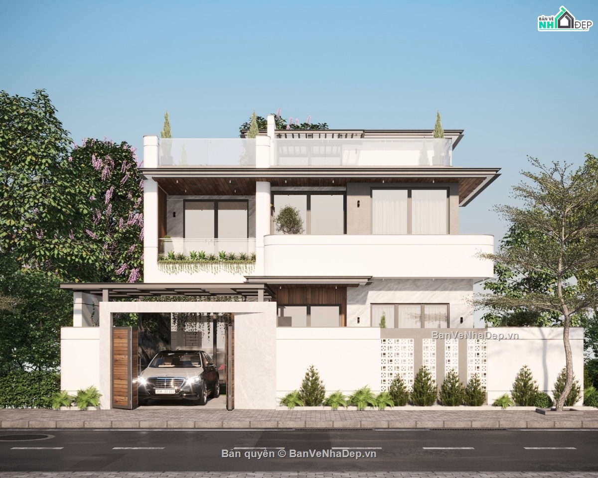 Hồ sơ thiết kế,Bản vẽ thiết kế,Biệt thự 2 tầng hiện đại,Biệt thự hiện đại,Biệt thự 2 tầng,Biệt thự 2 tầng 15x20m