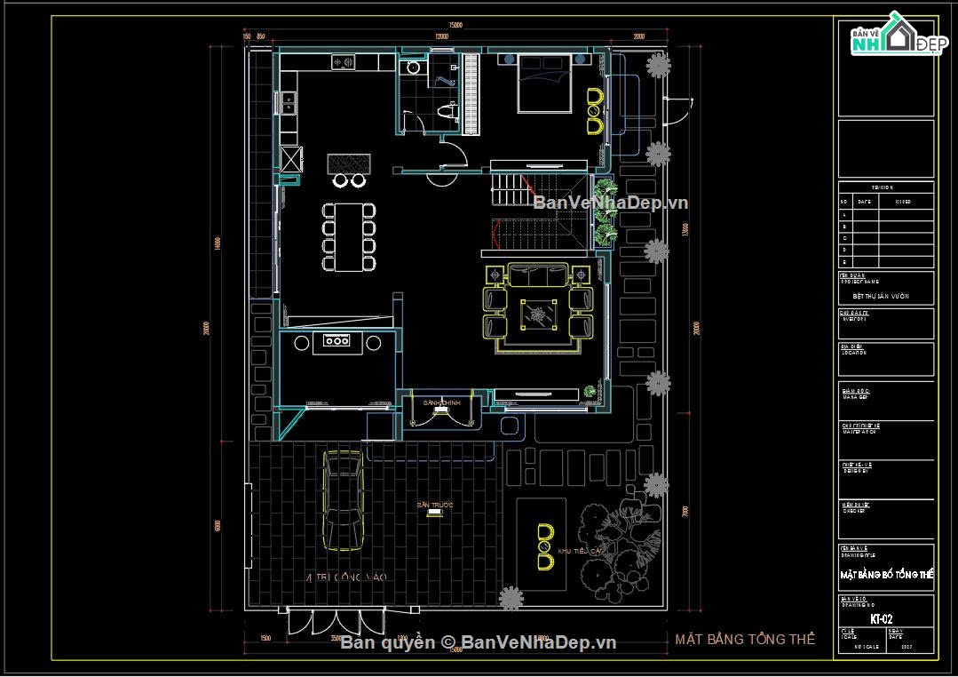 Hồ sơ thiết kế,Bản vẽ thiết kế,Biệt thự 2 tầng hiện đại,Biệt thự hiện đại,Biệt thự 2 tầng,Biệt thự 2 tầng 15x20m
