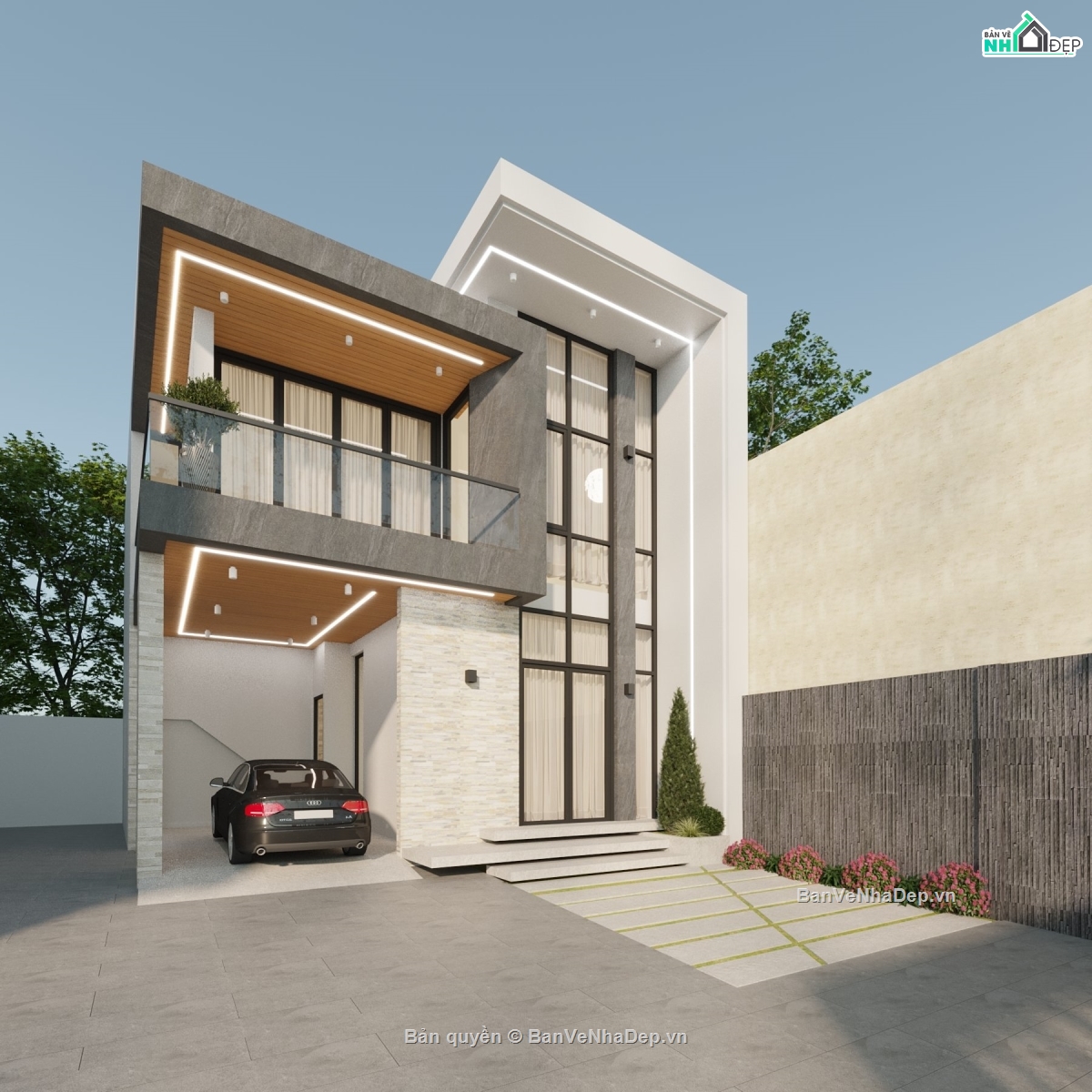 #Hồ sơ thiết kế nhà,Bản vẽ thiết kế nhà,Biệt thự 2 tầng hiện đại,Biệt thự hiện đại,Biệt thự 2 tầng,Biệt thự 2 tầng 8.3x12.5m