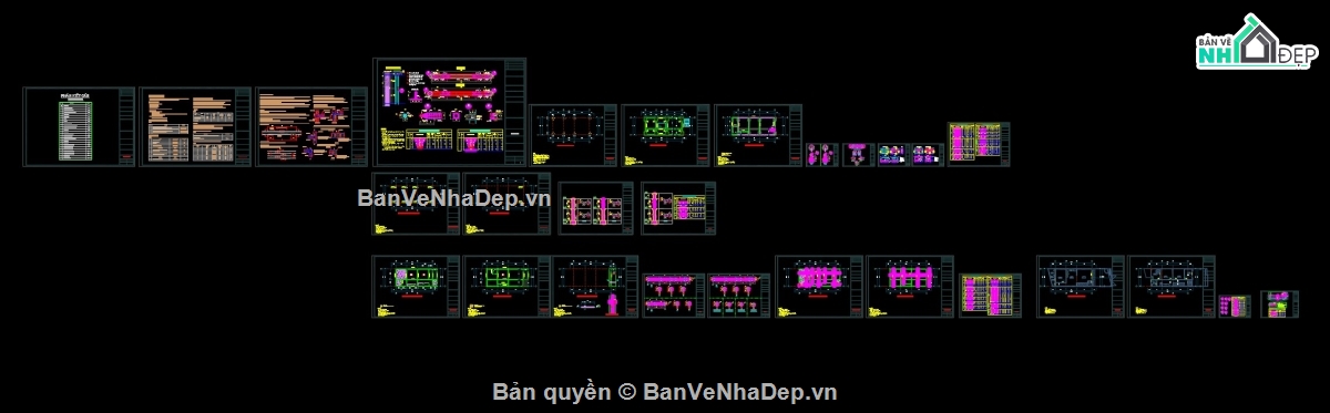 Full hồ sơ kiến trúc,kết cấu nhà phố 6x20m - 2 tầng,nhà 2 tần