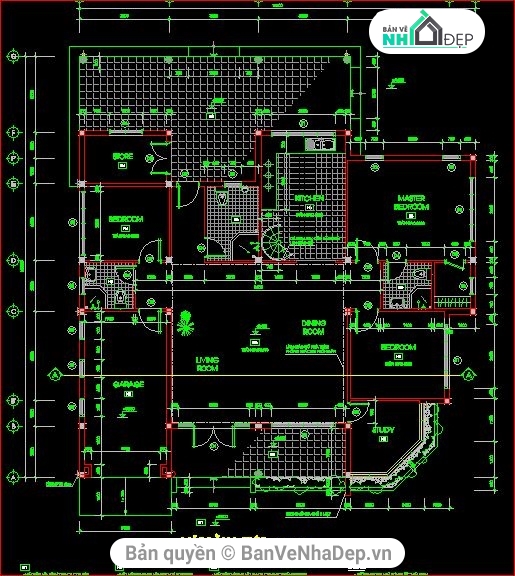 Bản vẽ nhà phố,kiến trúc 2 tầng,nhà phố 2 tầng,bản vẽ cad nhà phố 2 tầng