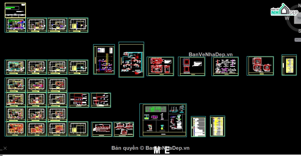 bản vẽ ME biệt thự,Bản vẽ me villa,điện nước Villa,ME biệt thự