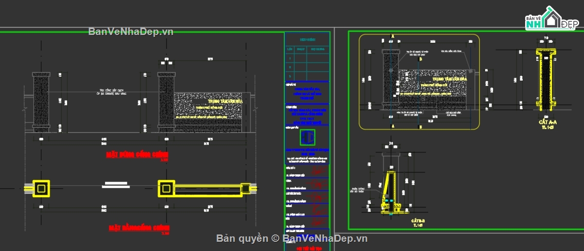 hồ sơ bản vẽ,trung tâm văn hóa,bản vẽ hàng rào,bản vẽ trung tâm,bản vẽ cải tạo,cải tạo