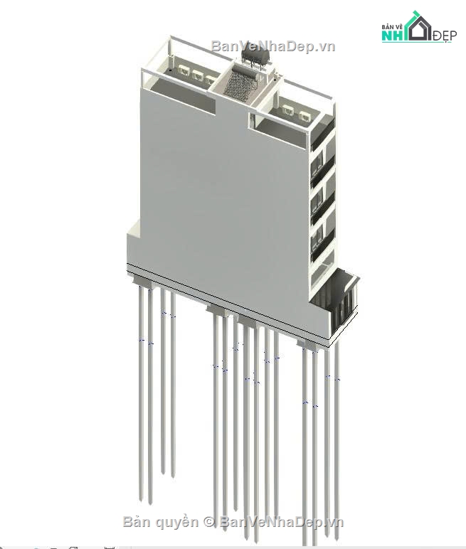 nhà phố 4x16m,bản vẽ full,kiến trúc nhà phố,nhà phố hiện đại