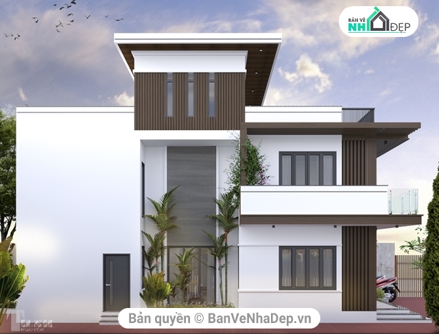 kiến trúc 2  tầng,bản vẽ biệt thự 2.5 tầng,biệt thự 2.5 tầng 8.5x13.5m,full bản vẽ biệt thự 2.5 tầng,phối cảnh biệt thự 2.5 tầng,biệt thự 2.5 tầng