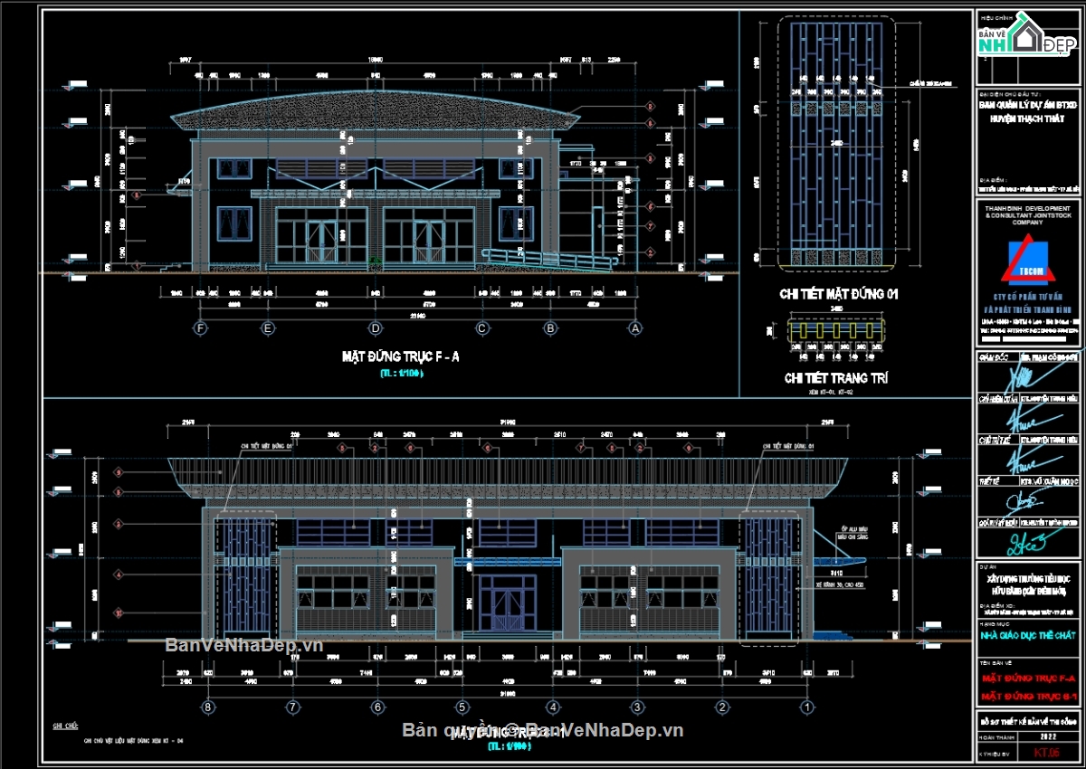 Hồ sơ thiết kế trường học,thiết kế nhà đa năng,Hồ sơ thiết kế