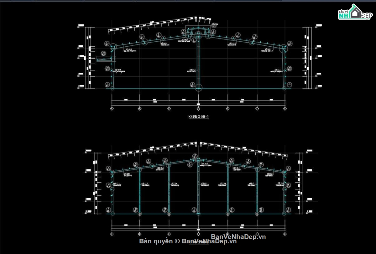 nhà xưởng 35x65m,Bản vẽ nhà kho 35x65m,Thiết kế nhà kho kết cấu thép 35x65m,nhà kho kết cấu thép 35x65m