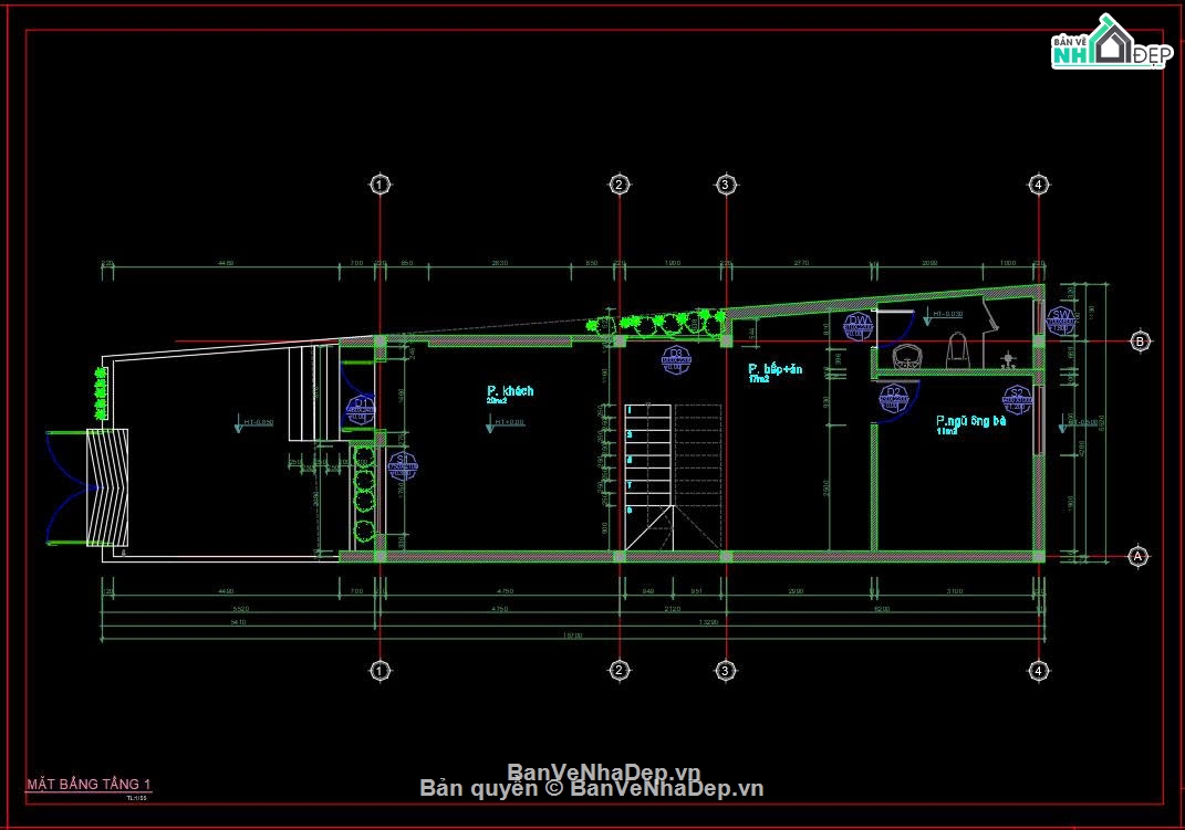 Hồ sơ thiết kế,Bản vẽ thiết kế,Nhà phố 3 tầng hiện đại,Nhà phố hiện đại,Nhà phố 3 tầng,Nhà phố 3 tầng 4.5x18.7m
