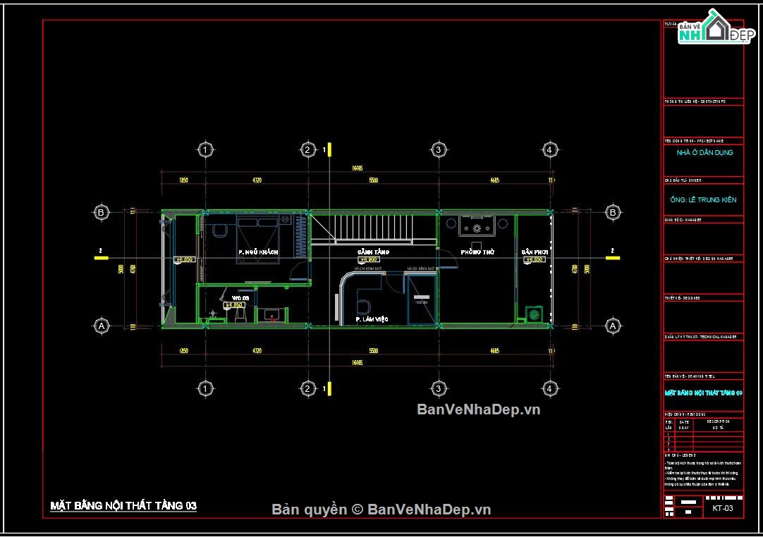 Hồ sơ thiết kế,Bản vẽ thiết kế,Nhà phố 3 tầng hiện đại,Nhà phố hiện đại,Nhà phố 3 tầng,Nhà phố 3 tầng 5x19.8m