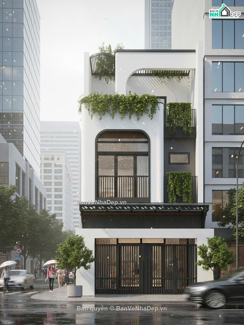 Hồ sơ thiết kế,Bản vẽ thiết kế,Nhà phố 3 tầng hiện đại,Nhà phố hiện đại,Nhà phố 3 tầng,Nhà phố 3 tầng 5mx20m