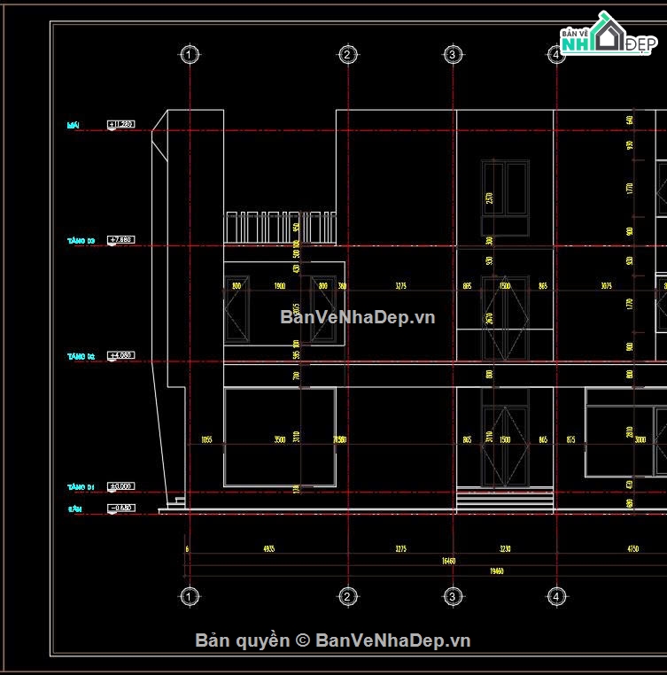 Hồ sơ thiết kế,Bản vẽ thiết kế,Nhà phố 3 tầng hiện đại,Nhà phố hiện đại,Nhà phố 3 tầng,Nhà phố 3 tầng 7x20m