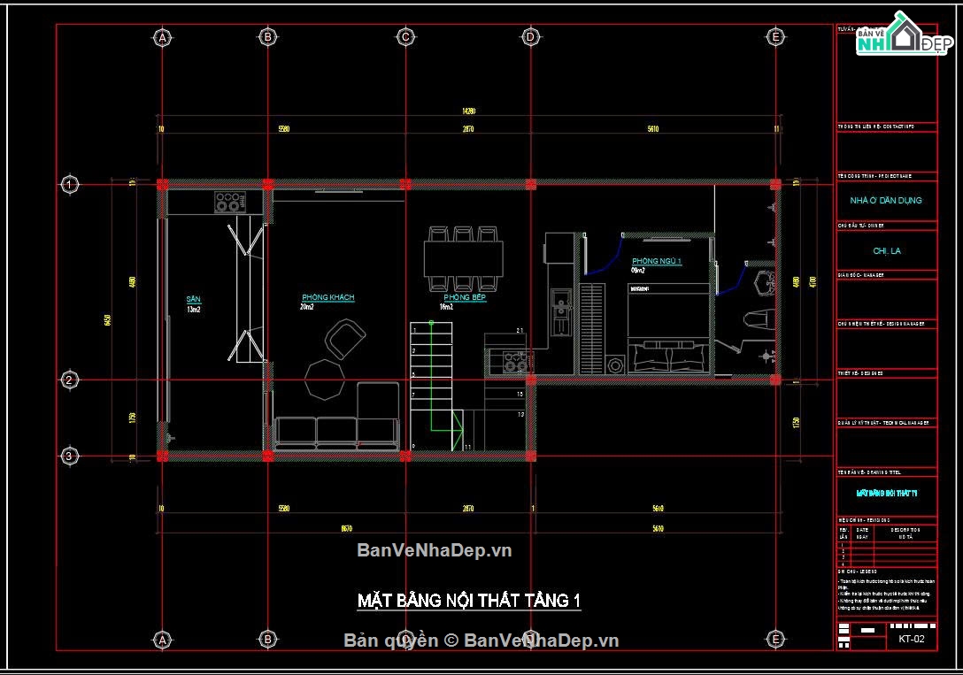 Bản vẽ thiết kế,Nhà phố 3 tầng tân cổ điển,Nhà phố tân cổ điển,Nhà phố 3 tầng,Nhà phố 3 tầng 6.4x14.2m