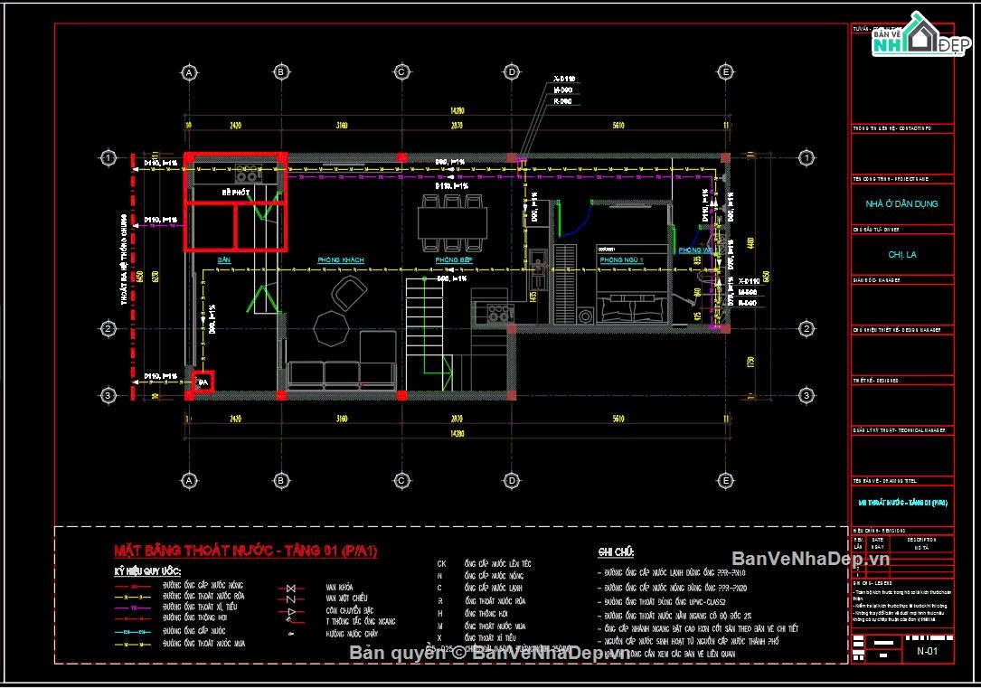 Bản vẽ thiết kế,Nhà phố 3 tầng tân cổ điển,Nhà phố tân cổ điển,Nhà phố 3 tầng,Nhà phố 3 tầng 6.4x14.2m
