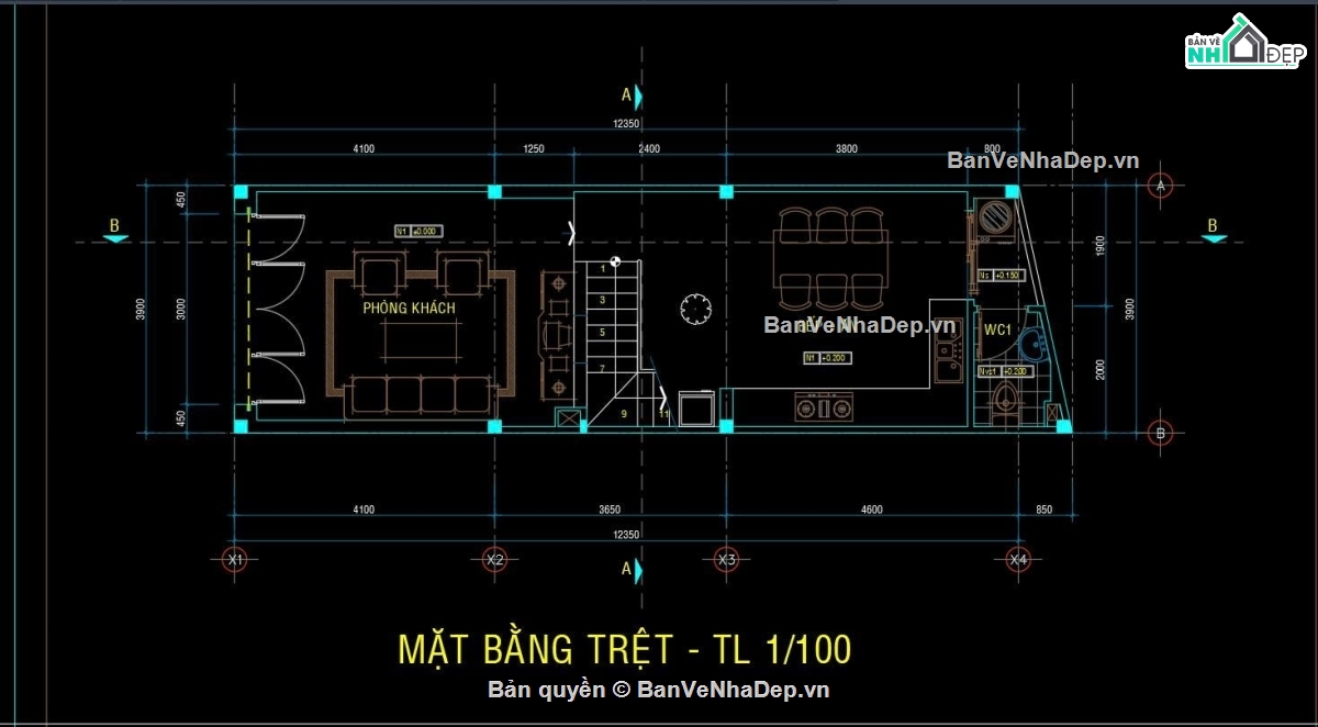 bản vẽ nhà phố 4 tầng 4x12m,thiết kế nhà 4 tầng 4x12m,mẫu nhà phố mặt tiền 4m,nhà ống 4 tầng 48m2,bản vẽ nhà phố 4 tầng
