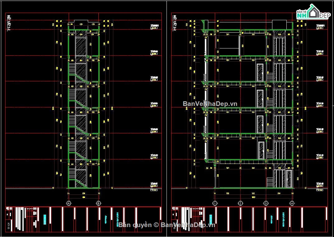 Hồ sơ thiết kế,Bản vẽ thiết kế,Nhà phố 6 tầng tân cổ điển,Nhà phố tân cổ điển,Nhà phố 6 tầng,nhà phố 6 tầng 4mx10m