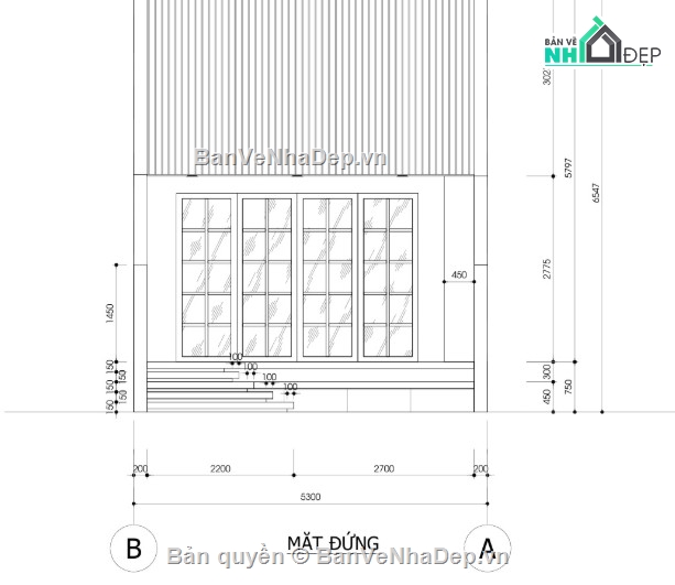 mẫu nhà cấp 4,nhà cấp 4,file cad nhà cấp 4,bản vẽ nhà cấp 4