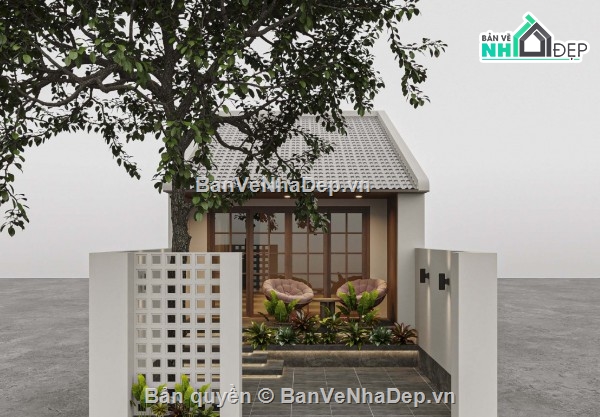mẫu nhà cấp 4,nhà cấp 4,file cad nhà cấp 4,bản vẽ nhà cấp 4