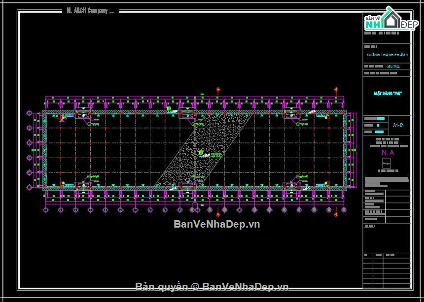 bản vẽ nhà xưởng 30x120m,Hồ sơ thiết kế nhà xưởng 30x120m,bản vẽ kiến trúc nhà xưởng,nhà xưởng một tầng,file CAD nhà xưởng