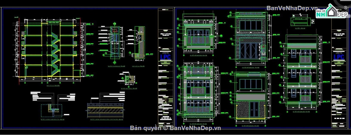 bản vẽ shophouse 5 tầng,shophouse 5x19m,nhà phố kết hợp kinh doanh,bản vẽ nhà 5 tầng,nhà mặt tiền 5m