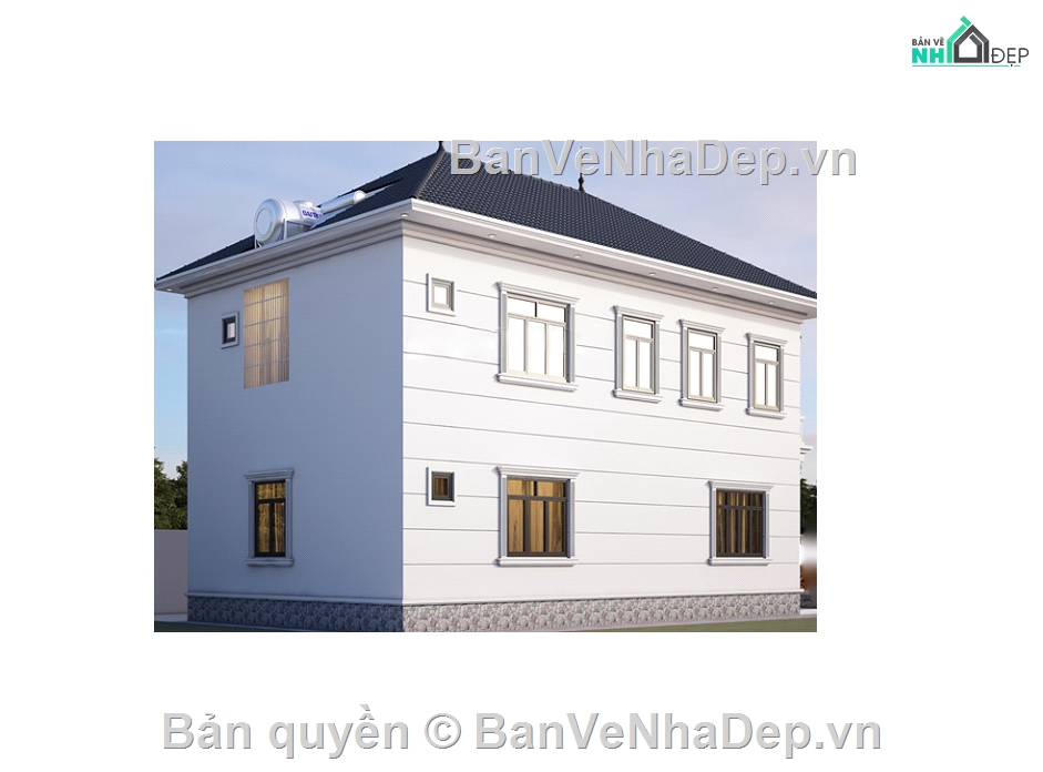 thiết kế nhà mái nhật,1 trệt 2 lầu,nhà mái nhật 1 trệt 1 lầu,biệt thự