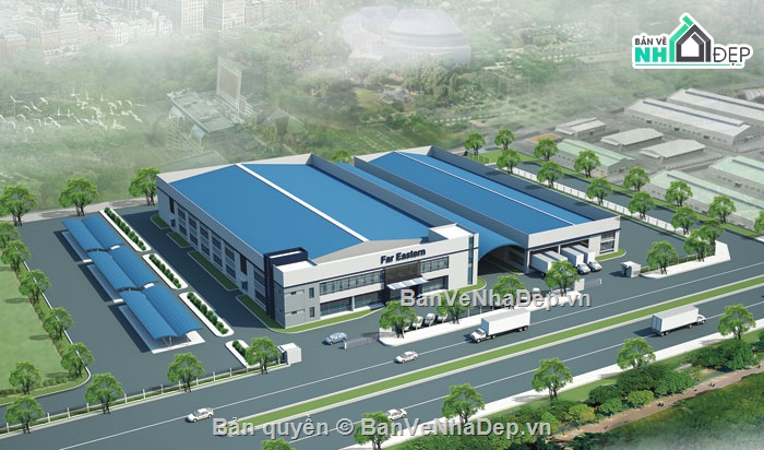 ồ sơ thiết kế tổ hợp khu xưởng,tổ hợp khu kho,thiết kế kho
