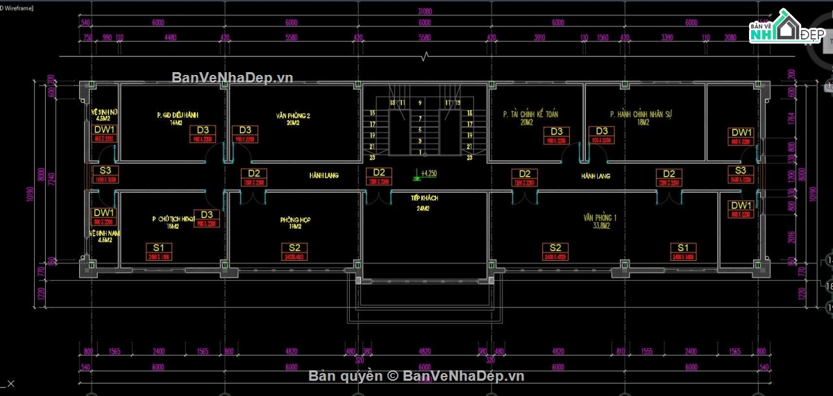 nhà điều hành nhà xưởng,file CAD văn phòng 10x31m,thiết kế văn phòng khu công nghiệp,văn phòng nhà xưởng 10x31m,bản vẽ văn phòng nhà máy