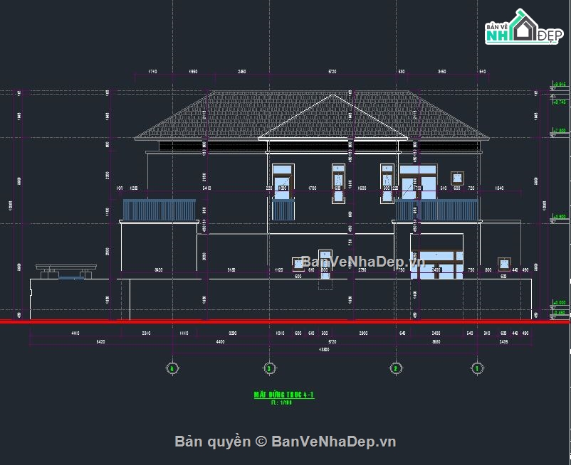 Bản vẽ nhà phố,Nhà phố 2 tầng,Kiến trúc nhà phố 2 tầng
