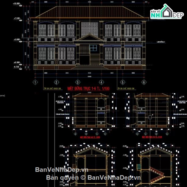 trường học 2 tầng,trường học file cad,autocad trường học,trường học file autocad