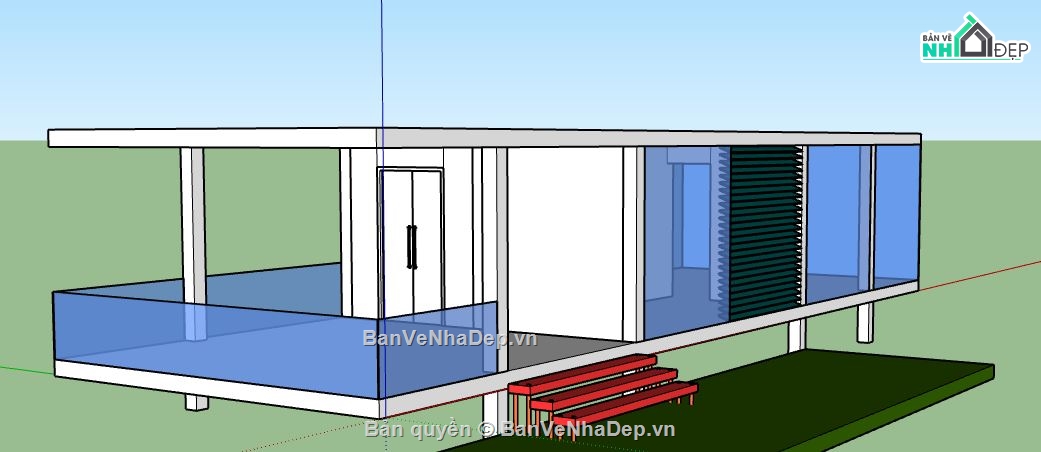 Home stay sketchup,model su home stay,home stay file su,sketchup home stay,file sketchup home stay
