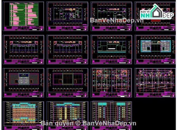 Khách sạn 9 tầng,cad khách sạn 9 tầng,khách sạn 9 tầng cad,file cad khách sạn 9 tầng