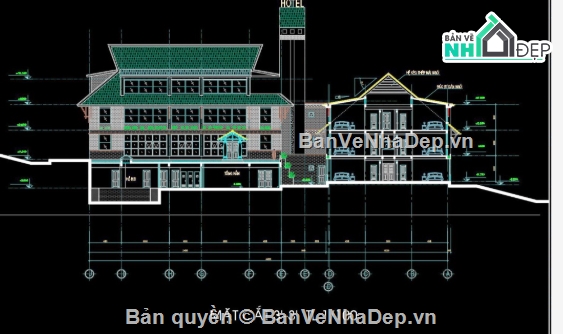 Khách sạn Blue Moon,khách sạn,file cad khách sạn