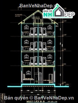 khách sạn 4 tầng,Khách sạn mini,cad khách sạn 4 tầng,khách sạn mini 4 tầng