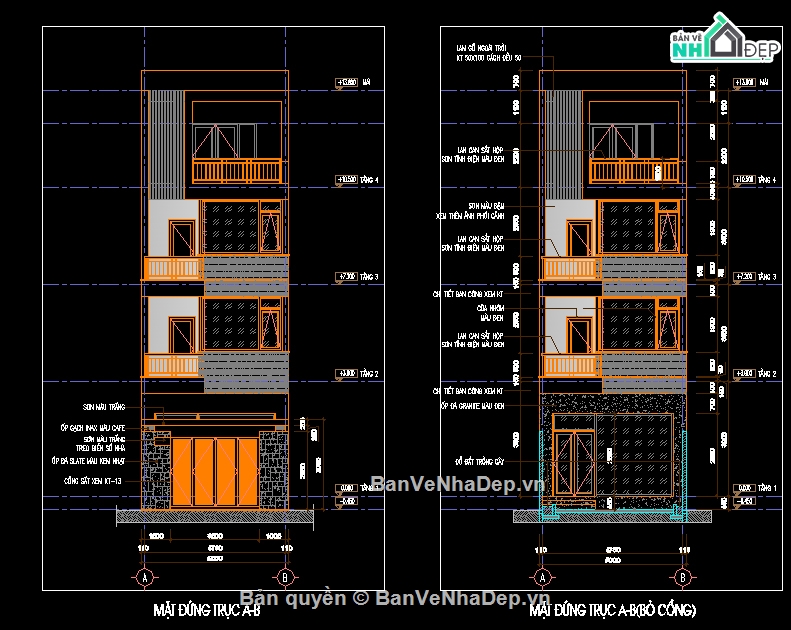 nhà phố 5x14m,nhà phố hiện đại,nhà phố 4 tầng hiện đại