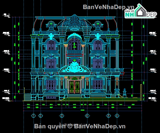 lâu đài cổ điển,lâu đài cổ điển 4 tầng,lâu đài tân cổ điển
