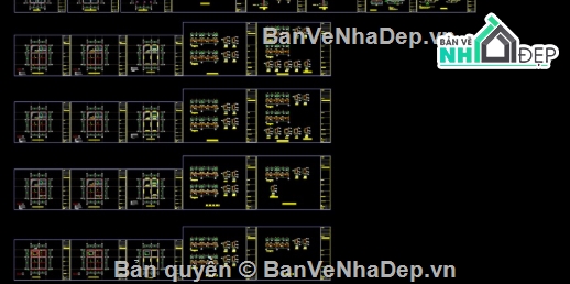nhà 4 tầng,cad nhà 4 tầng,file cad nhà phố 4 tầng