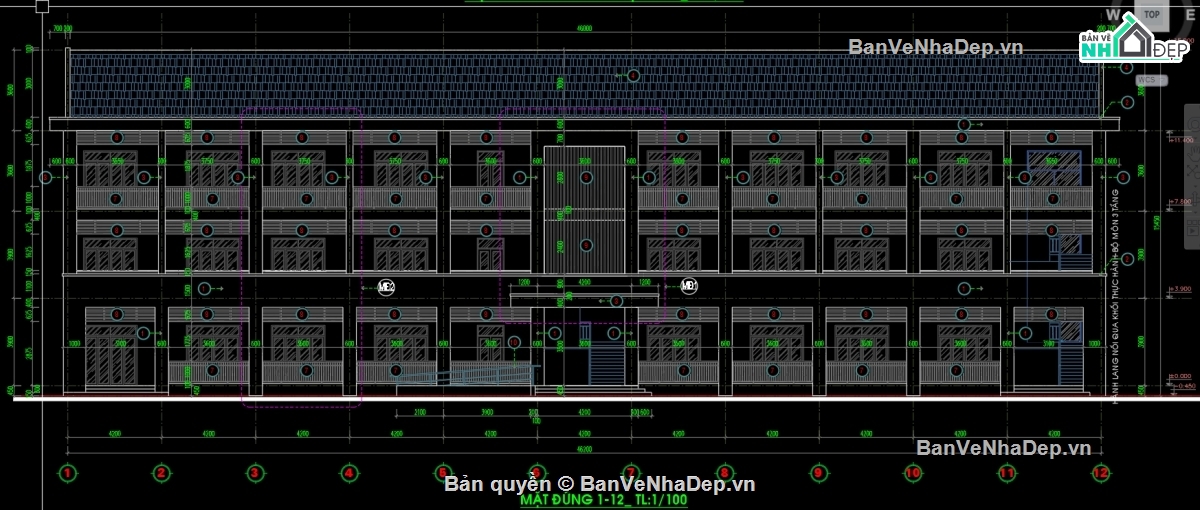 nhà lớp học 3 tầng 12 phòng,nhà lớp học 12 phòng,nhà lớp học 3 tầng,nhà lớp học