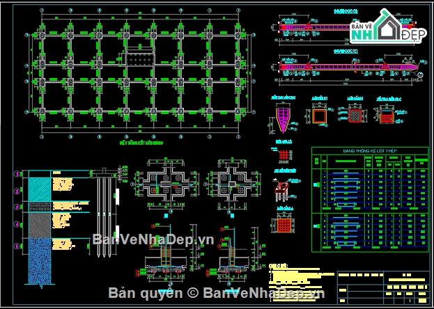 đồ án tốt nghiệp,chung cư 6 tầng,bản vẽ,bản vẽ autocad,47 x 18m,hình chữ nhật