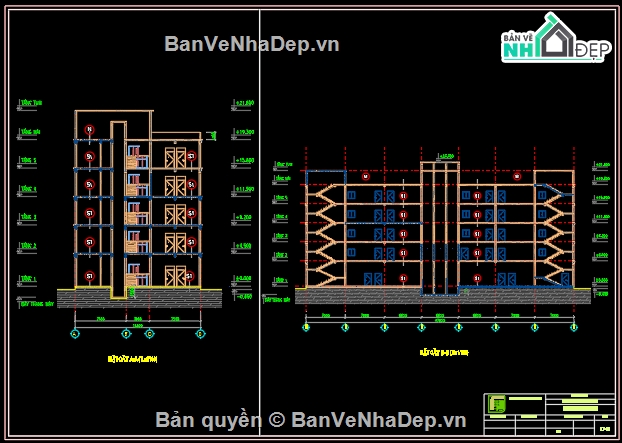 đồ án tốt nghiệp,chung cư 6 tầng,bản vẽ,bản vẽ autocad,47 x 18m,hình chữ nhật